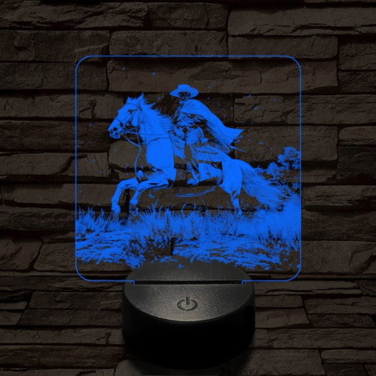 Éjjeli vágta 7 színű valósághű 3D led lámpa