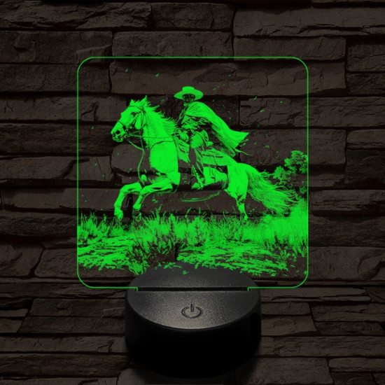 Éjjeli vágta 7 színű valósághű 3D led lámpa