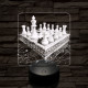 Sakk térfél 7 színű valósághű 3D led lámpa