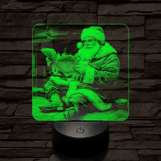 Télapó felkészül 7 színű valósághű 3D led lámpa