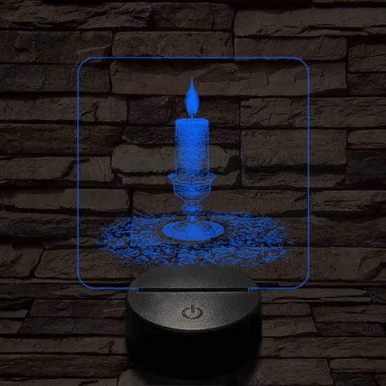 Gyertyaláng 7 színű valósághű 3D led lámpa