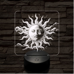 Napkorong tarot 7 színű valósághű 3D led lámpa