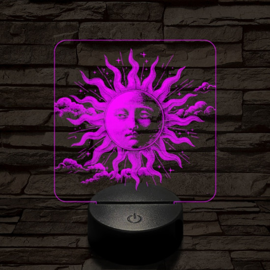 Napkorong tarot 7 színű valósághű 3D led lámpa