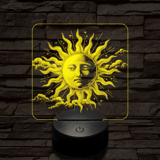 Napkorong tarot 7 színű valósághű 3D led lámpa