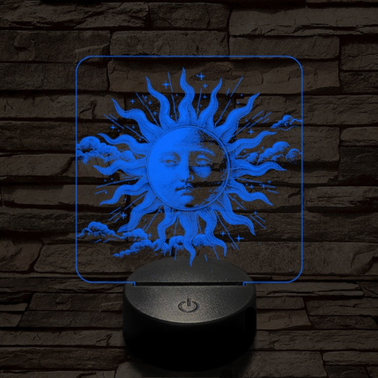 Napkorong tarot 7 színű valósághű 3D led lámpa