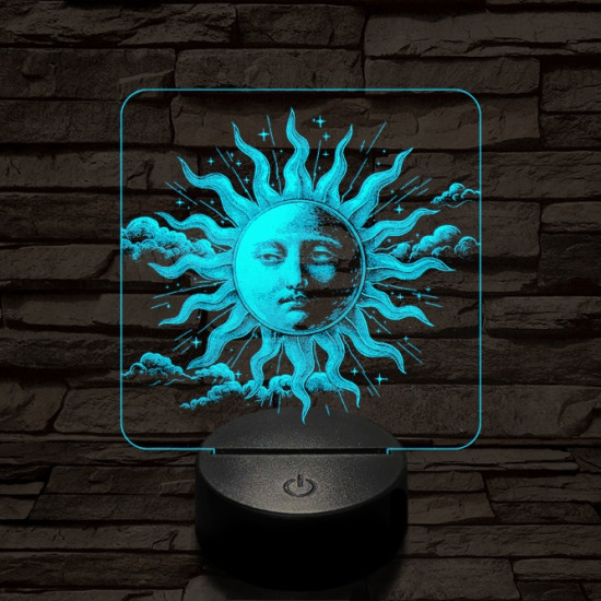 Napkorong tarot 7 színű valósághű 3D led lámpa