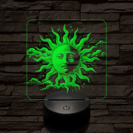 Napkorong tarot 7 színű valósághű 3D led lámpa