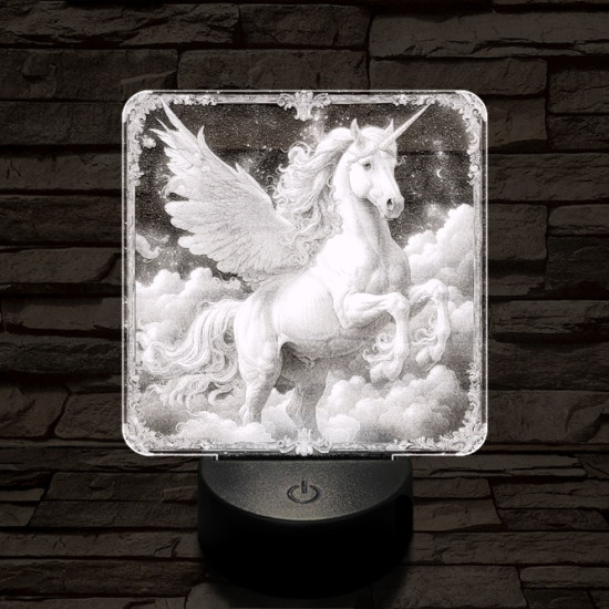 Pegazus tündöklése 7 színű valósághű 3D led lámpa