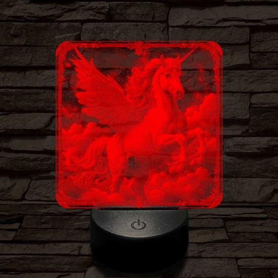 Pegazus tündöklése 7 színű valósághű 3D led lámpa