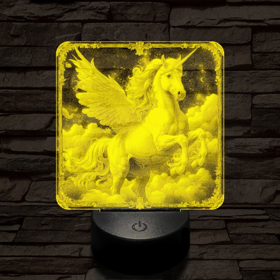 Pegazus tündöklése 7 színű valósághű 3D led lámpa