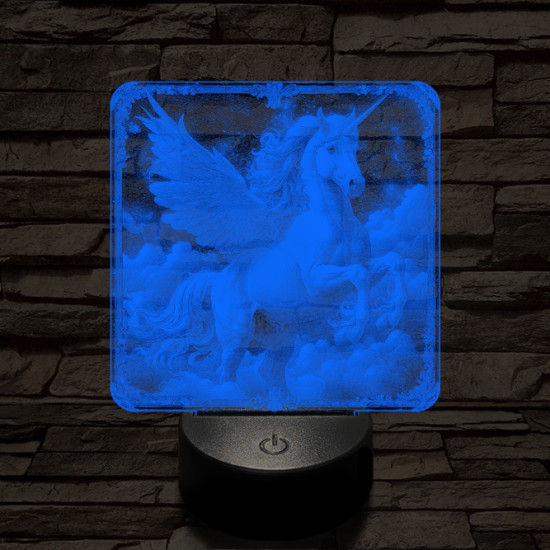 Pegazus tündöklése 7 színű valósághű 3D led lámpa