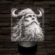 Viking vezér 7 színű valósághű 3D led lámpa