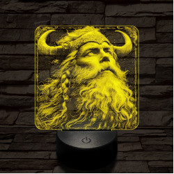 Viking vezér 7 színű valósághű 3D led lámpa