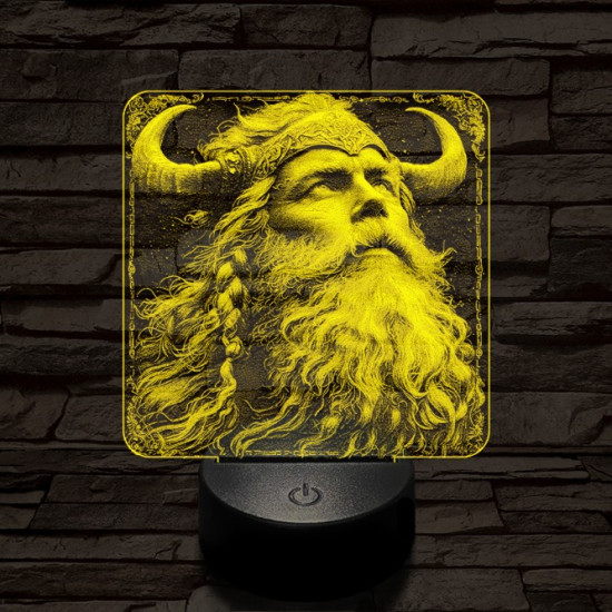 Viking vezér 7 színű valósághű 3D led lámpa