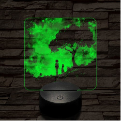 Közös remény 7 színű valósághű 3D led lámpa