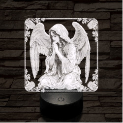 Imádkozó angyal 7 színű valósághű 3D led lámpa