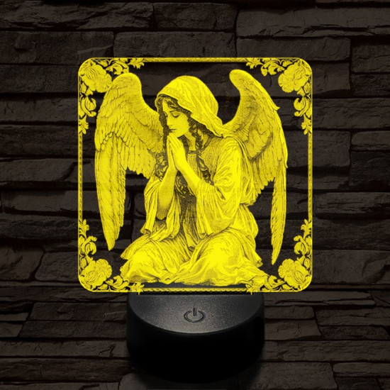 Imádkozó angyal 7 színű valósághű 3D led lámpa