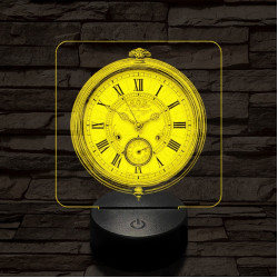 Zsebóra 7 színű valósághű 3D led lámpa