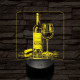 Borkóstoló 7 színű valósághű 3D led lámpa