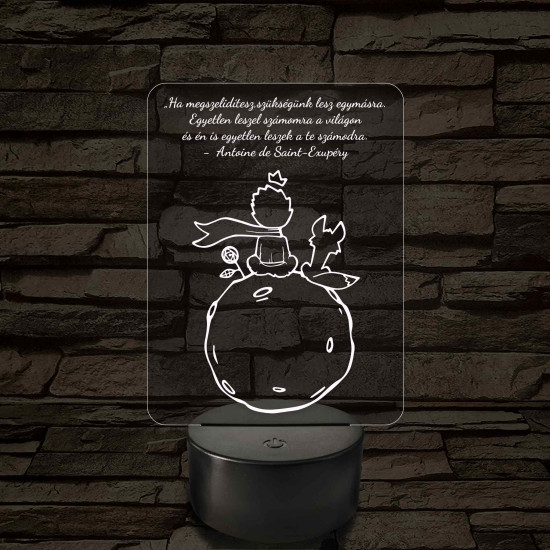 A Kis Herceg 7 színű 3D led lámpa