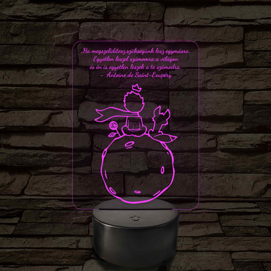 A Kis Herceg 7 színű 3D led lámpa