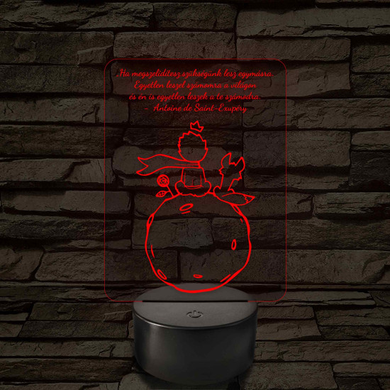 A Kis Herceg 7 színű 3D led lámpa