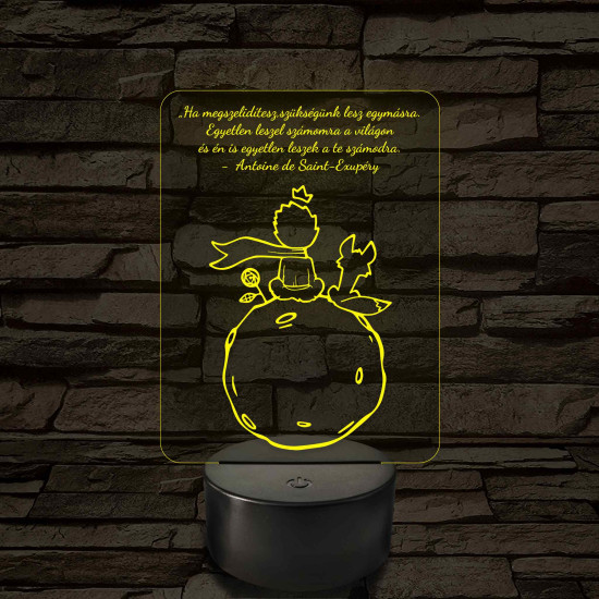A Kis Herceg 7 színű 3D led lámpa