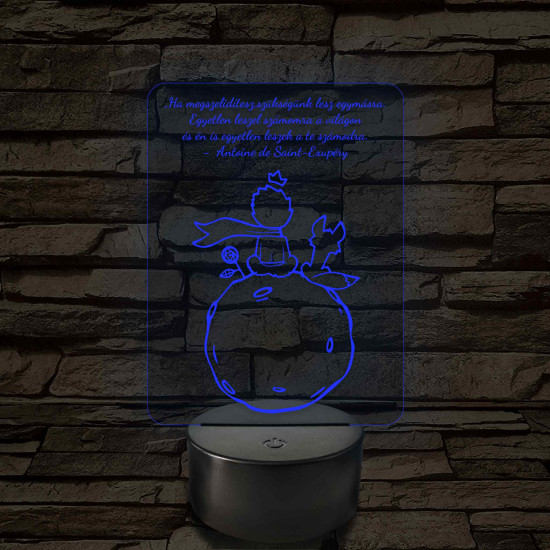 A Kis Herceg 7 színű 3D led lámpa