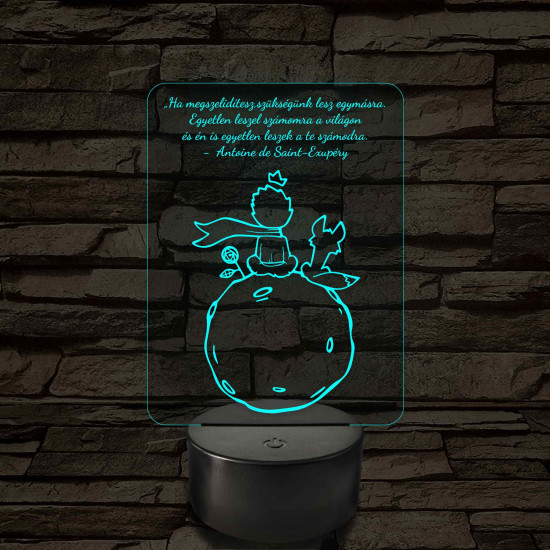A Kis Herceg 7 színű 3D led lámpa