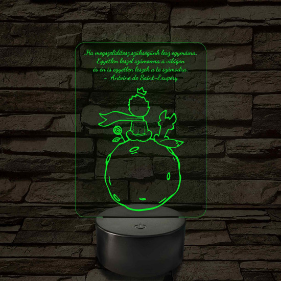 A Kis Herceg 7 színű 3D led lámpa