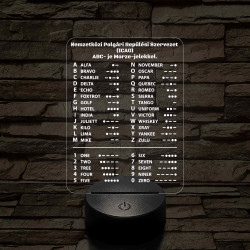 ICAO ABC és Morze-jeles 7 színű 3D LED Lámpa – Pilóták és Rádióamatőrök Ajándéka