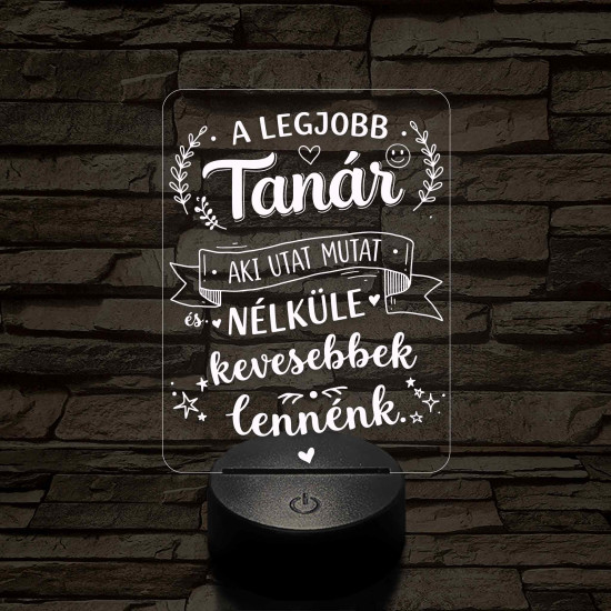 A legjobb tanár – 7 színű 3D LED lámpa