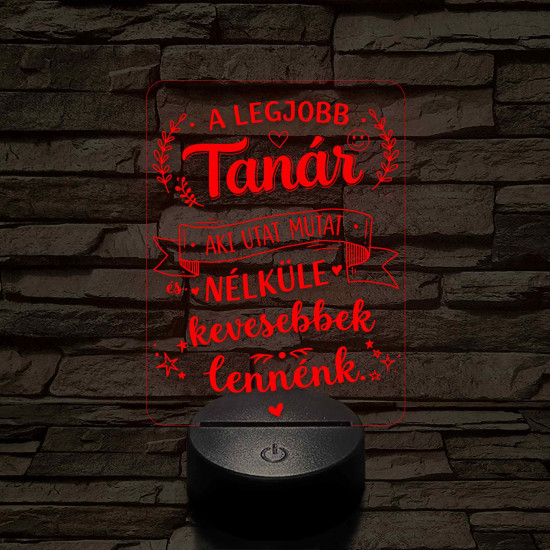 A legjobb tanár – 7 színű 3D LED lámpa