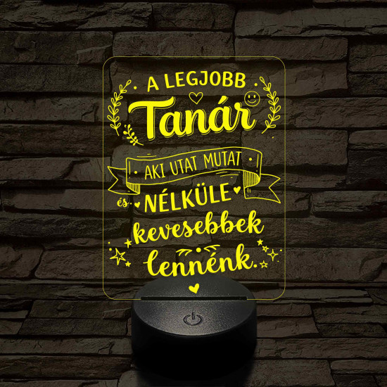 A legjobb tanár – 7 színű 3D LED lámpa