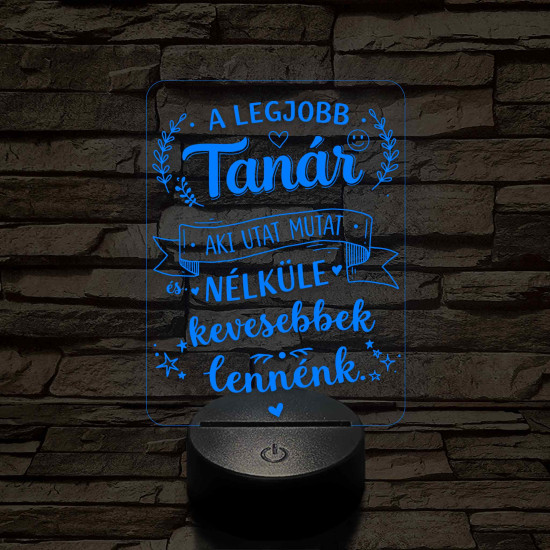 A legjobb tanár – 7 színű 3D LED lámpa