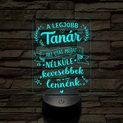 A legjobb tanár – 7 színű 3D LED lámpa