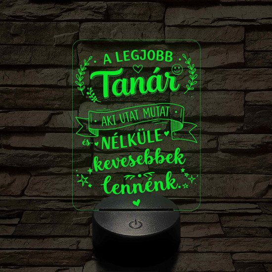 A legjobb tanár – 7 színű 3D LED lámpa
