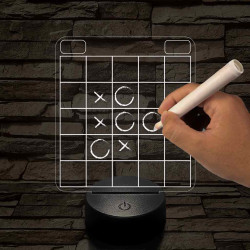 Amőba játék ajándék tollal 7 színű 3D led lámpa