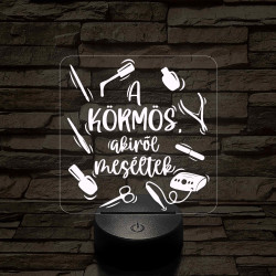 A körmös, akiről beszéltek – 7 színű, színváltós 3D LED lámpa