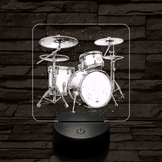 Dobszerkó 7 színű valósághű 3D led lámpa