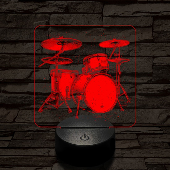 Dobszerkó 7 színű valósághű 3D led lámpa