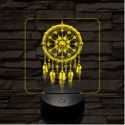 Míves álomfogó 7 színű  3D led lámpa