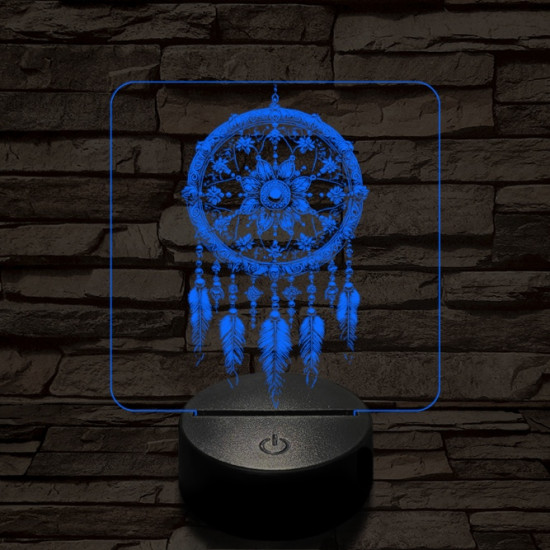 Míves álomfogó 7 színű  3D led lámpa