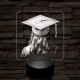 Hölgy diplomaosztója 7 színű valósághű 3D led lámpa