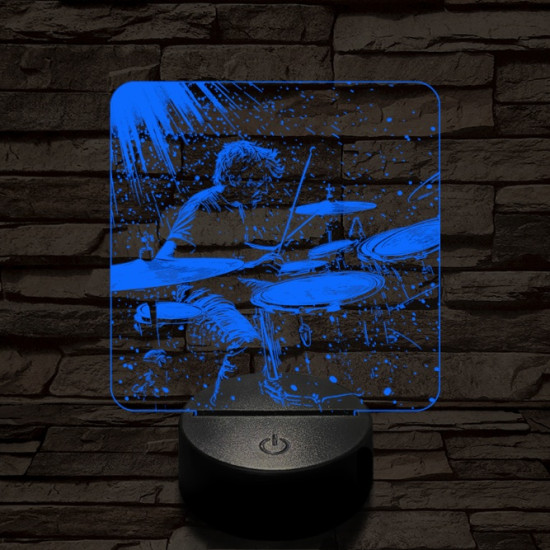Dobszóló 7 színű valósághű 3D led lámpa