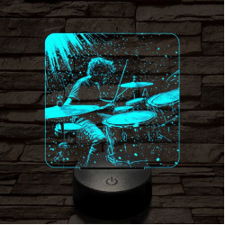 Dobszóló 7 színű valósághű 3D led lámpa