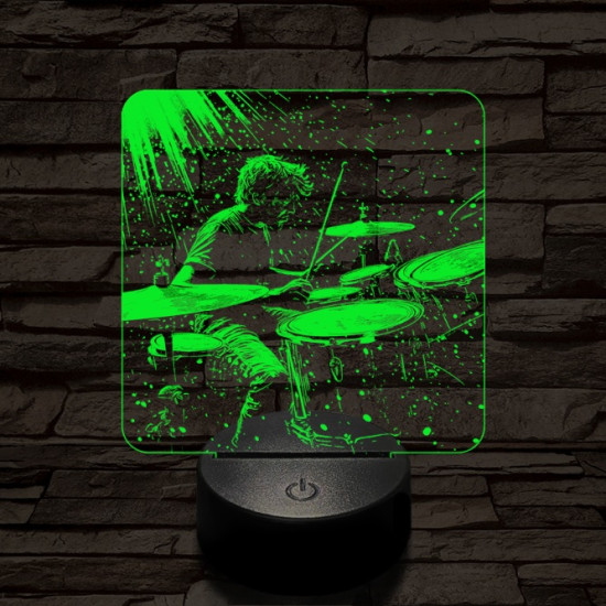 Dobszóló 7 színű valósághű 3D led lámpa