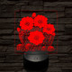 Virágzó kaktusz 7 színű valósághű 3D led lámpa