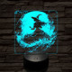 Az éj nővére 7 színű valósághű 3D led lámpa