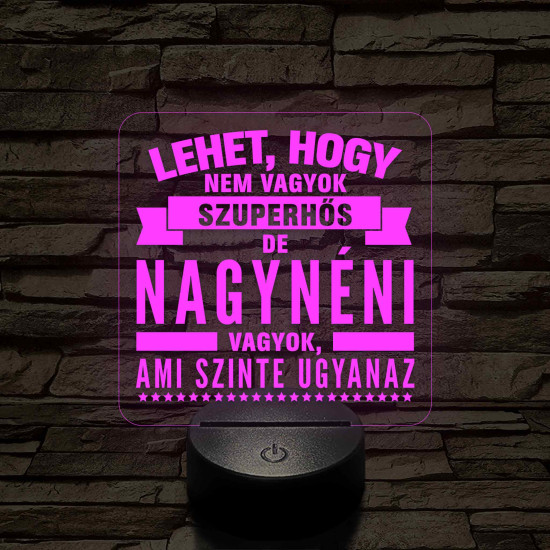 Lehet, hogy nem vagyok szuperhős, de nagynéni vagyok – 7 színű, színváltós LED lámpa